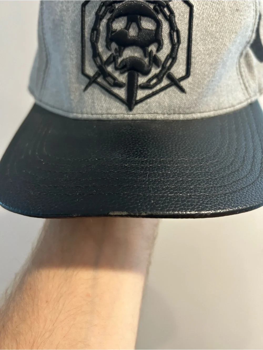 Destiny Video Game Hat Cap Bungie Logo Skull Sword Gray Black Snapback Adult